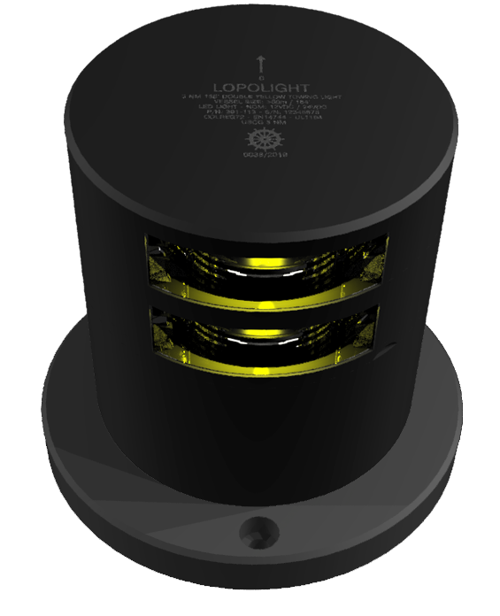 3nm yellow towing, double, black anodized.